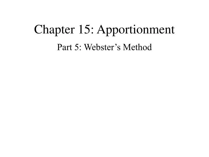 chapter 15 apportionment