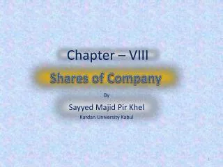 Shares of Company