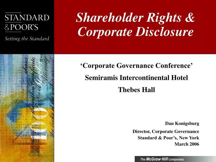 shareholder rights corporate disclosure