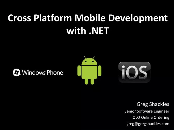 cross platform mobile development with net