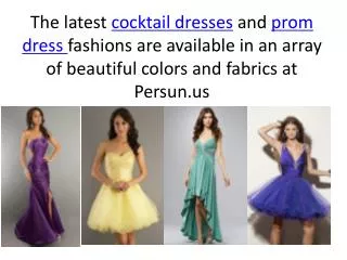 Cocktail And Prom Dresses For Fashion Fans From Persun