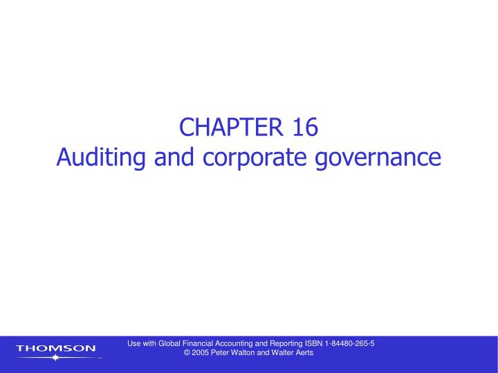 chapter 16 auditing and corporate governance