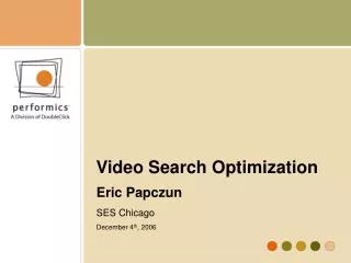 Video Search Optimization