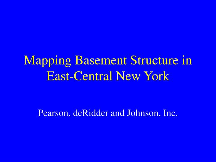 mapping basement structure in east central new york