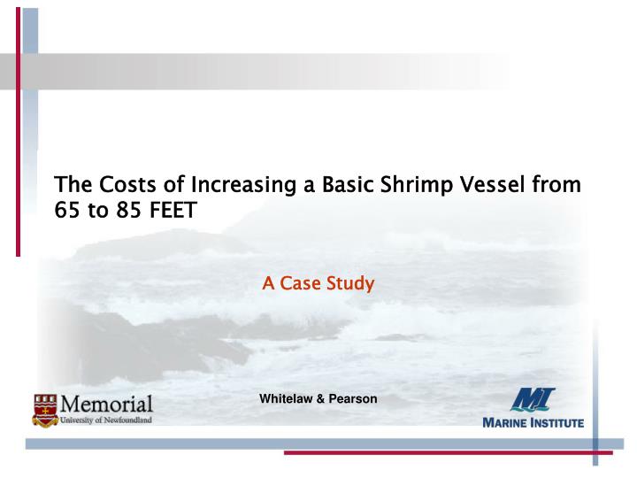 the costs of increasing a basic shrimp vessel from 65 to 85 feet