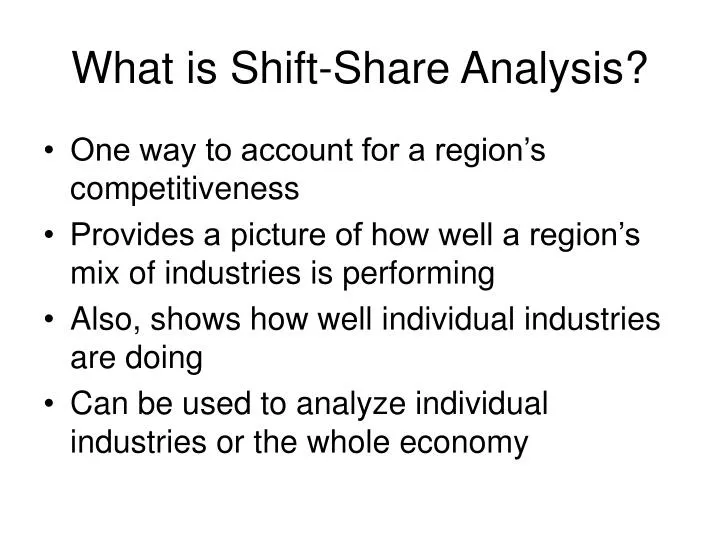 what is shift share analysis