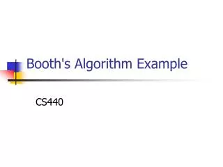 Booth's Algorithm Example
