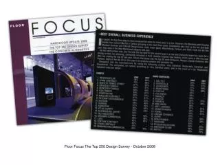 Floor Focus The Top 250 Design Survey - October 2008