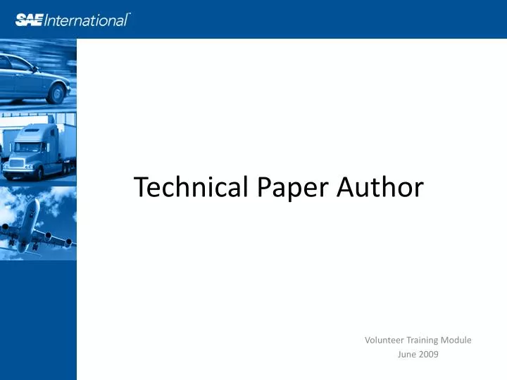 technical paper author