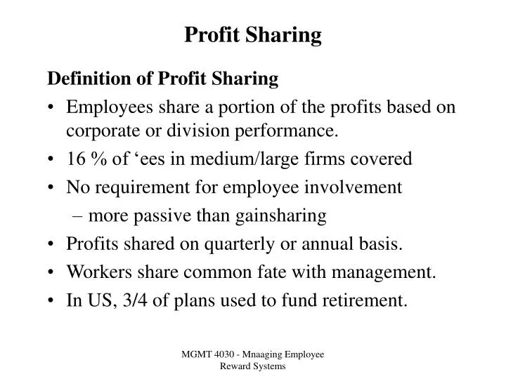 profit sharing