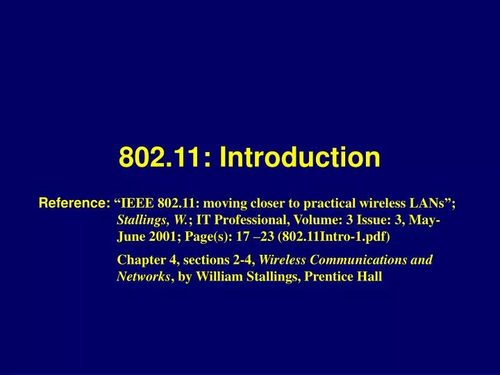 802 11 introduction