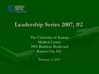 Leadership Series 2007, #2