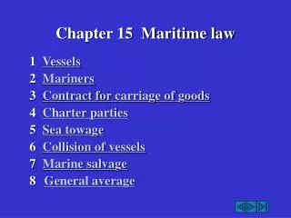 Chapter 15 Maritime law