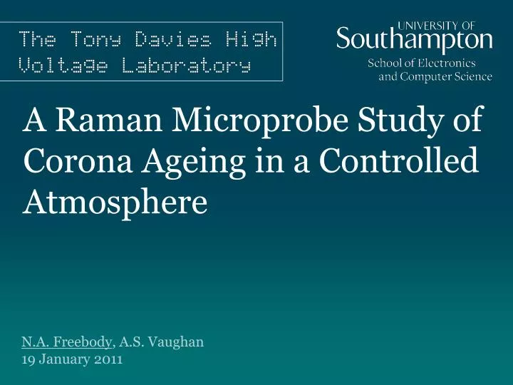 a raman microprobe study of corona ageing in a controlled atmosphere