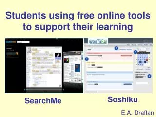 Students using free online tools to support their learning