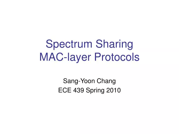 spectrum sharing mac layer protocols