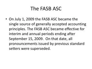 The FASB ASC
