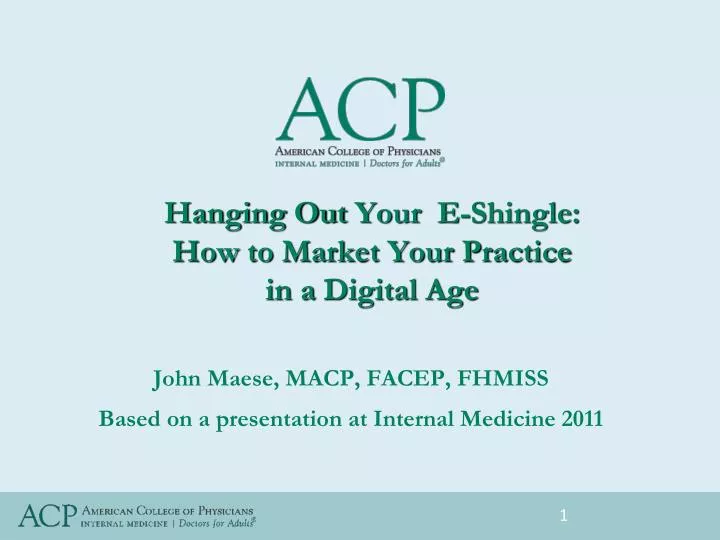 hanging out your e shingle h ow to market your practice in a digital age