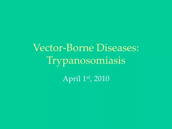 vector borne diseases trypanosomiasis