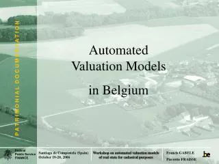 Automated Valuation Models in Belgium