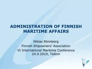 Administration of Finnish maritime affairs