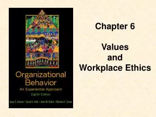 Chapter 6 Values and Workplace Ethics