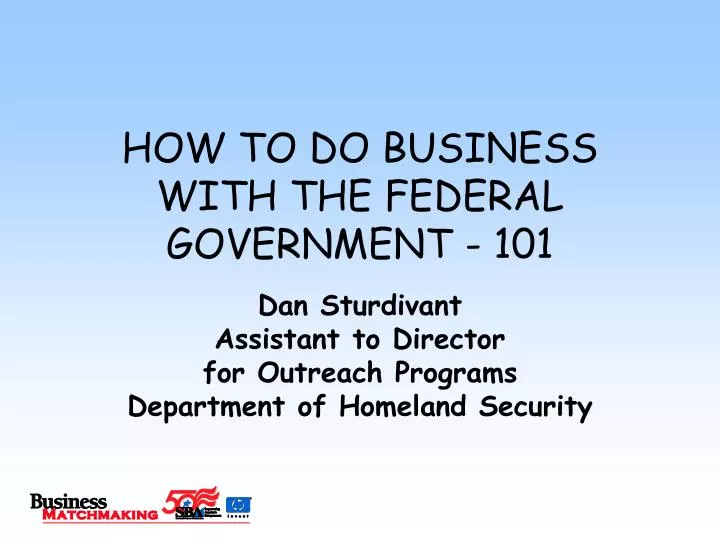 how to do business with the federal government 101