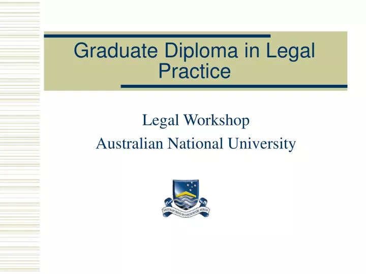 graduate diploma in legal practice