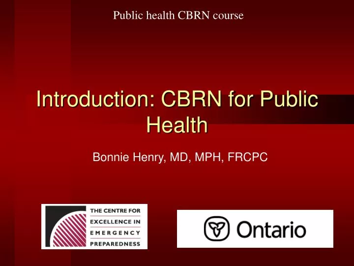 introduction cbrn for public health