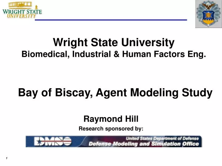wright state university biomedical industrial human factors eng bay of biscay agent modeling study