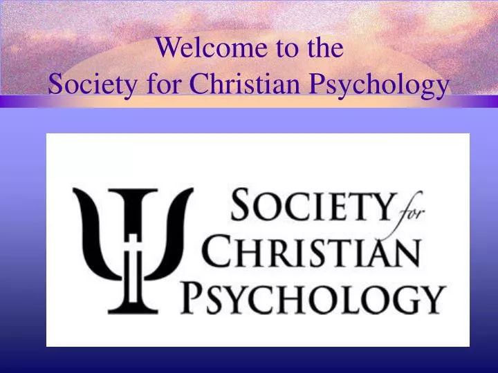 welcome to the society for christian psychology
