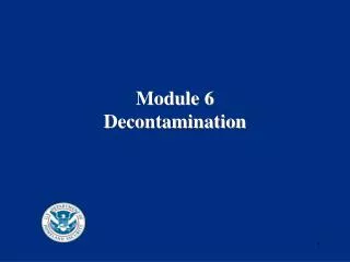Module 6 Decontamination