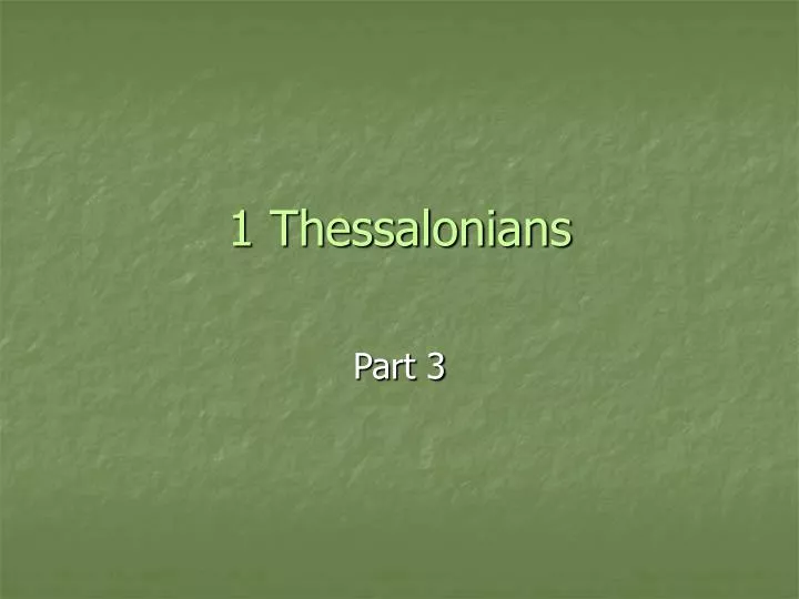 1 thessalonians