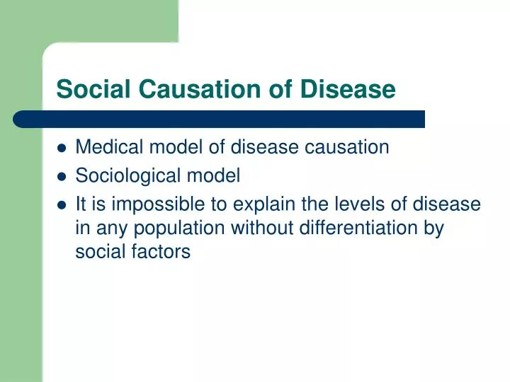 social causation of disease