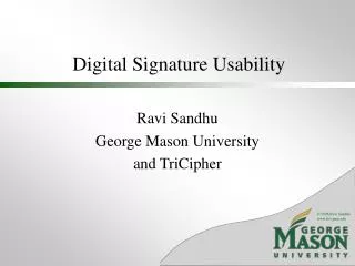Digital Signature Usability