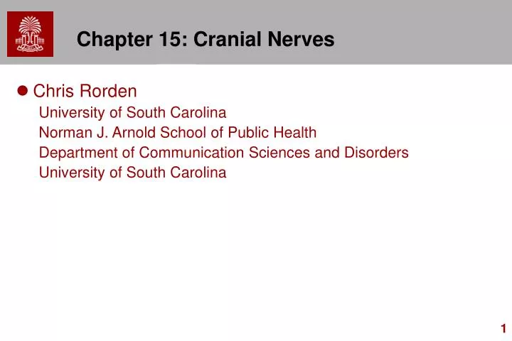 chapter 15 cranial nerves