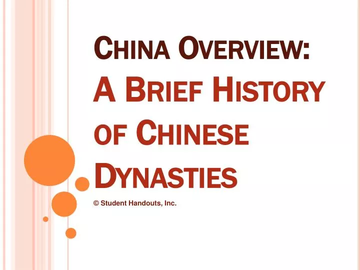 china overview a brief history of chinese dynasties
