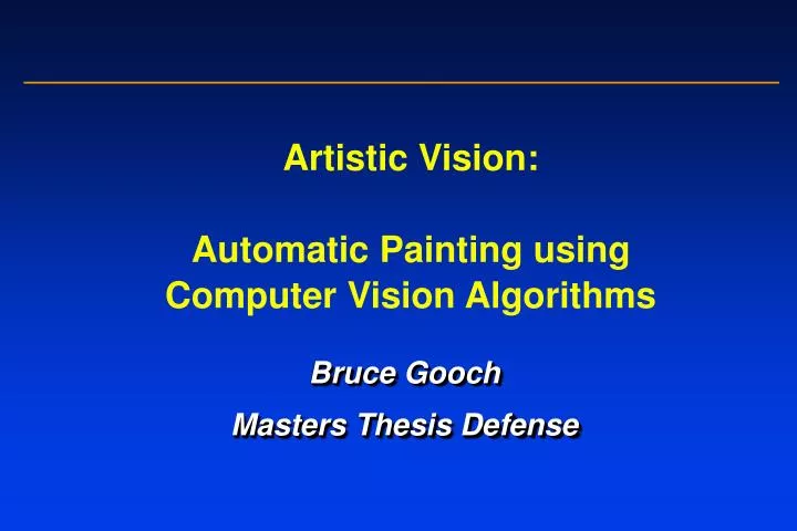 artistic vision automatic painting using computer vision algorithms