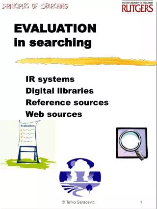 EVALUATION in searching