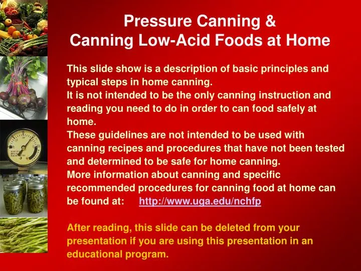 pressure canning canning low acid foods at home