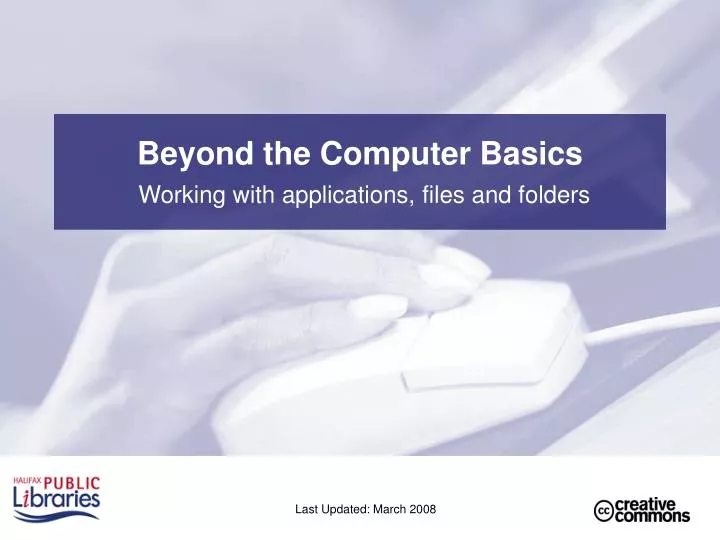 beyond the computer basics working with applications files and folders