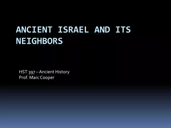 hst 397 ancient history prof marc cooper