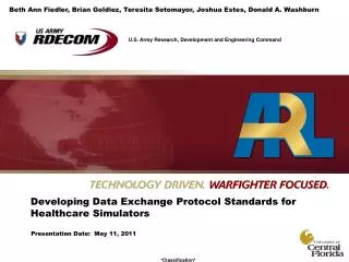 developing data exchange protocol standards for healthcare simulators
