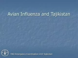 Avian Influenza and Tajikistan