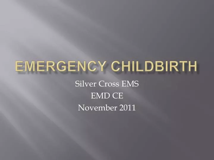 emergency childbirth