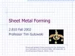 Sheet Metal Forming - slide 1