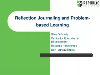 Reflection Journaling and Problem-based Learning