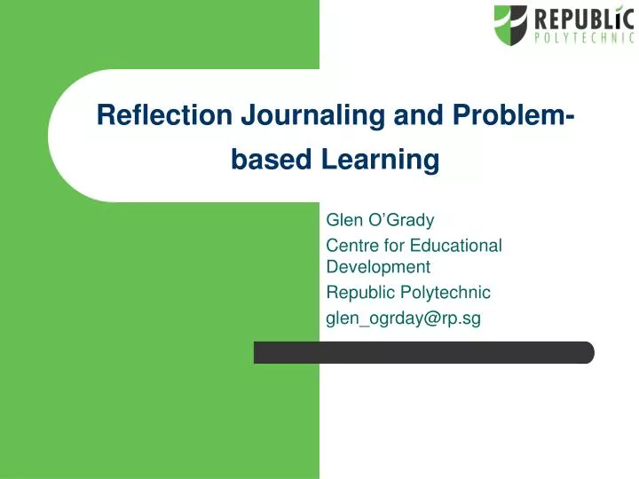 reflection journaling and problem based learning