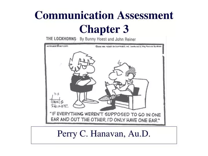 communication assessment chapter 3