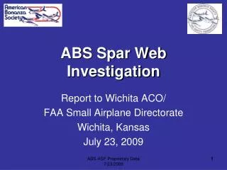 ABS Spar Web Investigation